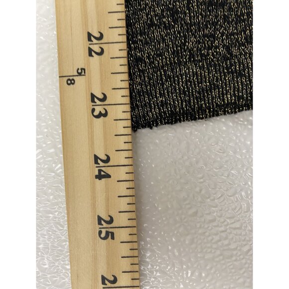 Womens M/L Gold Black Metallic Witchy Cozy Knit Open Front Cardigan Sweater VTG - Picture 9 of 13